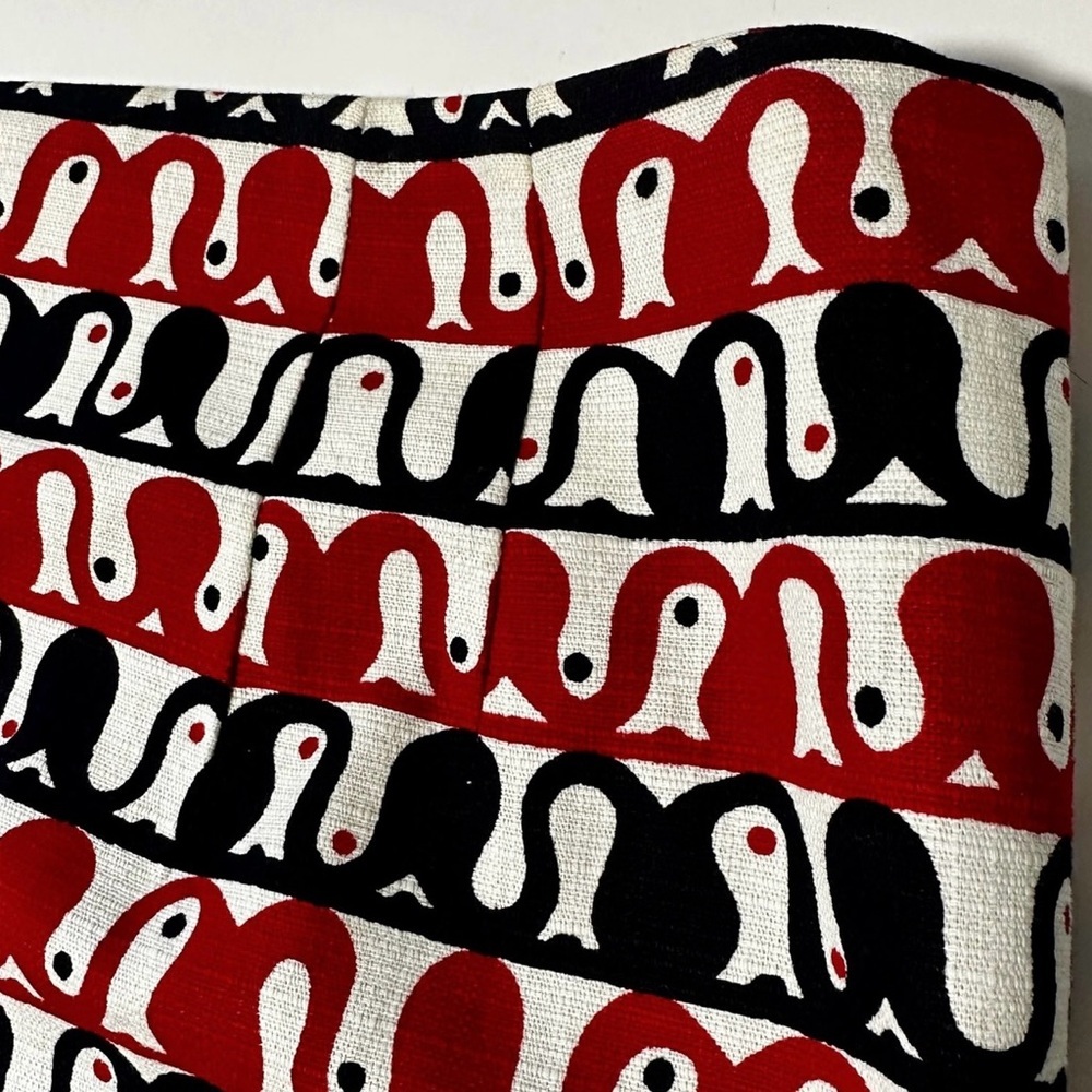 Talbots White Black Red Mod Patterned Pencil Skir… - image 4